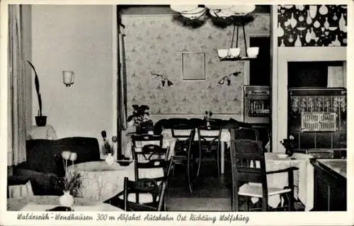 Ak Wendhausen Lehre in Niedersachsen, Hotel Restaurant Waldesruh, Innenansicht