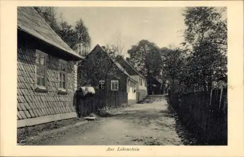 Ak Bad Lobenstein in Thüringen, Straßenpartie, Wohnhäuser