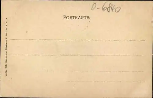 Wappen Passepartout Ak Pößneck in Thüringen, Marktplatz