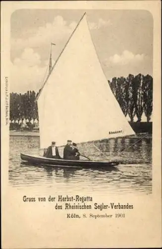 Ak Köln am Rhein, Herbstregatta des Rheinischen Segler Verbandes