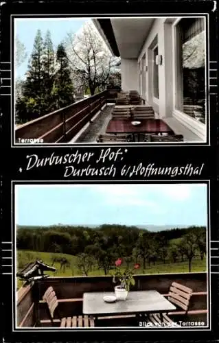 Ak Durbusch bei Hoffnungsthal Rösrath im Rheinisch Bergischen Kreis, Durbuscher Hof, Terrasse