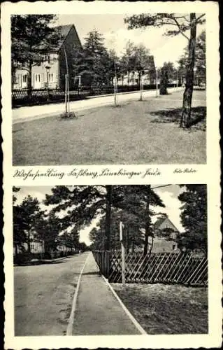 Ak Faßberg, Blick auf den Ort mit Häusern und Straße