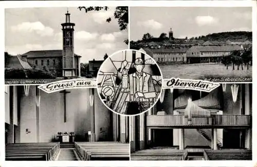 Ak Oberaden Bergkamen in Westfalen, Luther Kirche, Siebenstücken