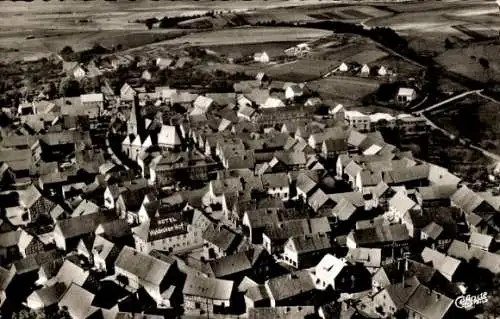 Ak Sachsenhausen Waldeck in Nordhessen, Luftbild