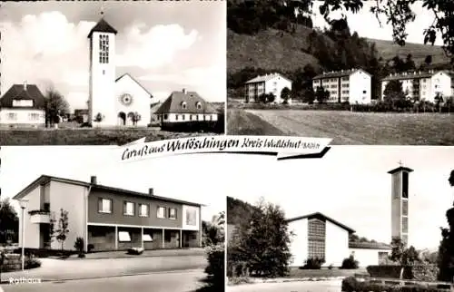 Ak Wutöschingen Breisgau, Kirche, Siedlung, Rathaus