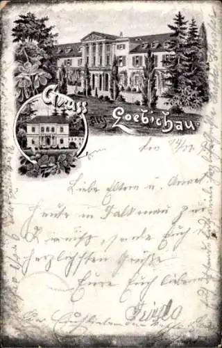 Litho Loebichau Löbichau Thüringen, Schloss