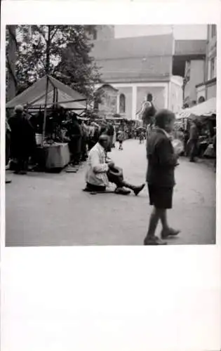 Foto Ak Neubeuern in Oberbayern, Ortspartie, Markt