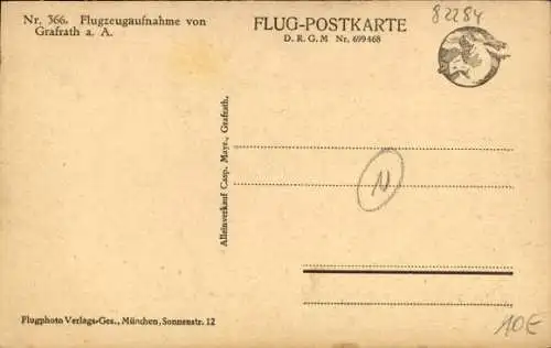 Ak Grafrath in Oberbayern, Fliegeraufnahme