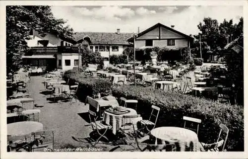 Ak Grünwald in Oberbayern, Grünwalder Weinbauer, Bes. Leonhard Zach