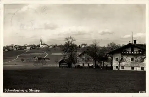 Ak Schwabering Söchtenau am Simssee Oberbayern, Panorama