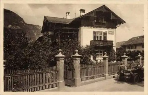 Ak Garmisch Partenkirchen in Oberbayern, Landhaus Schelshorn, Höllentalstraße 20, Auto