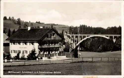 Ak Echelsbach Bad Bayersoien, Brückenwirt, Echelsbacher Brücke