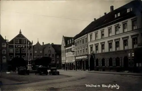 Ak Weilheim Oberbayern, Hauptplatz