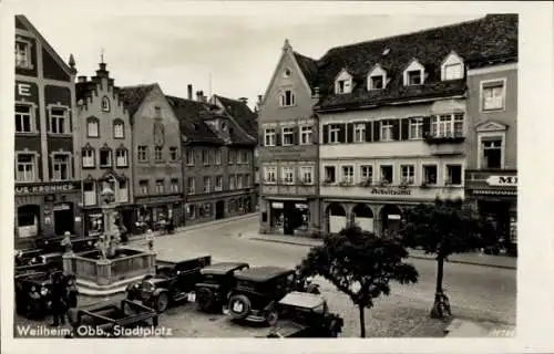 Ak Weilheim, Stadtplatz, Arbeitsamt