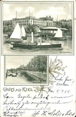 Litho Kiel, Marineakademie, Wasserallee