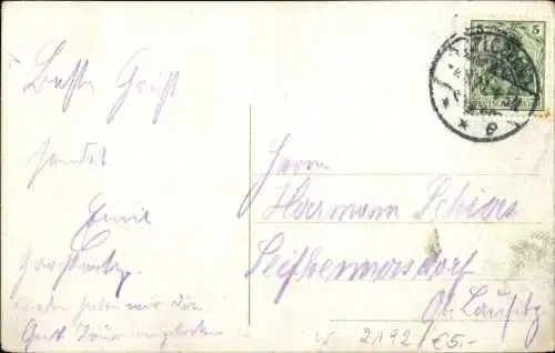 Ak Helgoland, Gesamtansicht der Insel, Gedicht