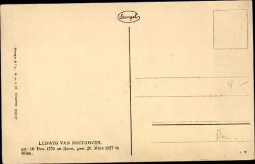Ak Komponist Ludwig von Beethoven, Porträt