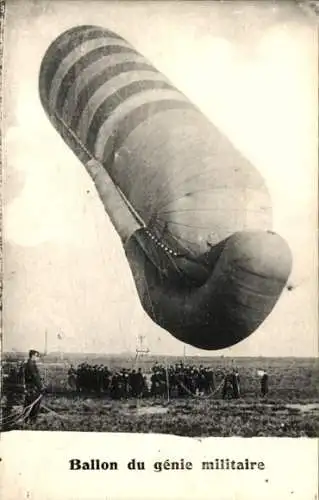 Ak Französischer Militärballon, Fesselballon