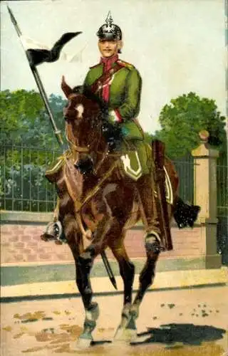 Künstler Ak Hoffmann, Anton, Deutscher Soldat, Reiter in Paradeuniform