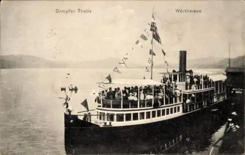 Ak Dampfer Thalia auf dem Wörthersee