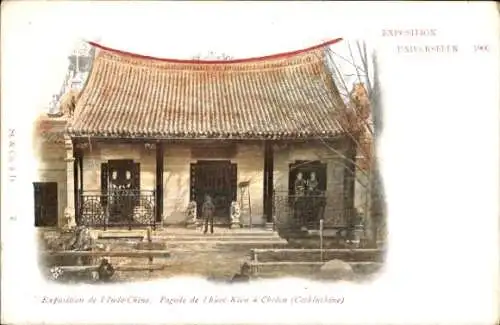 Ak Weltausstellung 1900, Pagode von Phuoc-Kien, Cholon Vietnam