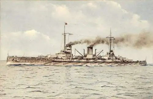 Ak Deutsches Kriegsschiff, SMS Goeben, Panzerkreuzer, Kaiserliche Marine