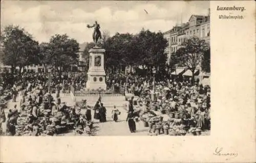 Ak Luxemburg, Monument de Guillaume II, Marche