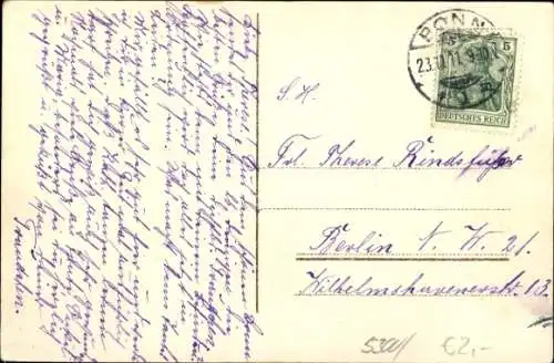 Ak Bonn am Rhein, Rheinbrücke