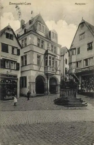 Ak Bernkastel Kues an der Mosel, Marktplatz, Mayer, Uhrmacher