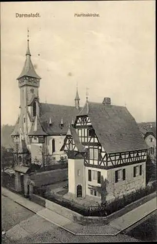 Ak Darmstadt in Hessen, Martinskirche