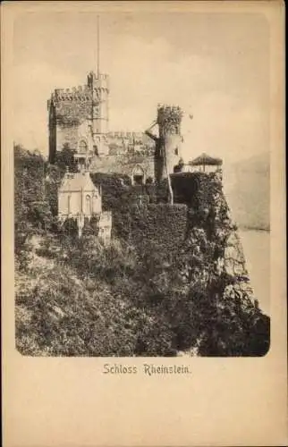 Ak Trechtingshausen am Rhein, Burg Rheinstein, Schloss