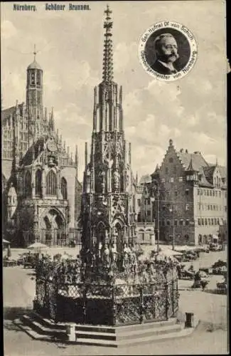 Ak Nürnberg in Mittelfranken, Schöner Brunnen