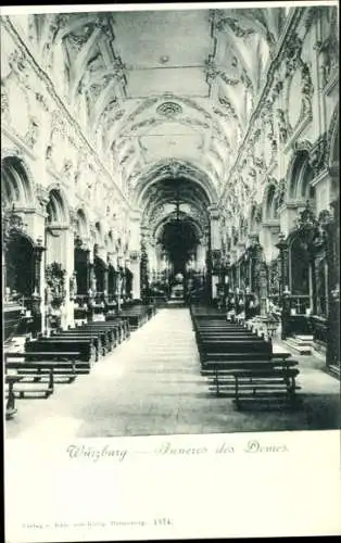 Ak Würzburg am Main Unterfranken, Dom, Innenansicht
