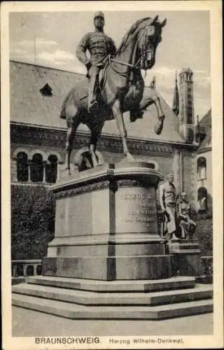 Ak Braunschweig in Niedersachsen, Herzog Wilhelm-Denkmal