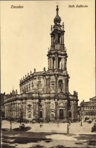 Ak Dresden Altstadt, kath. Hofkirche