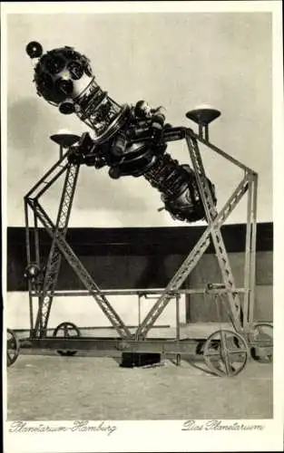 Ak Hamburg Nord Winterhude, Stadtpark, Planetarium im Wasserturm, Projektor