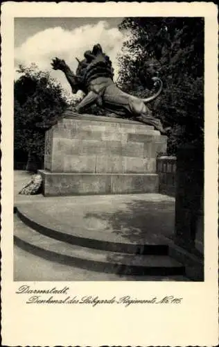 Ak Darmstadt in Hessen, Denkmal des Leibgarde-Regiments Nr. 115