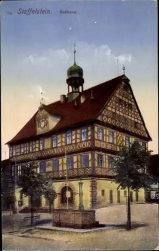 Ak Bad Staffelstein am Main Oberfranken, Rathaus