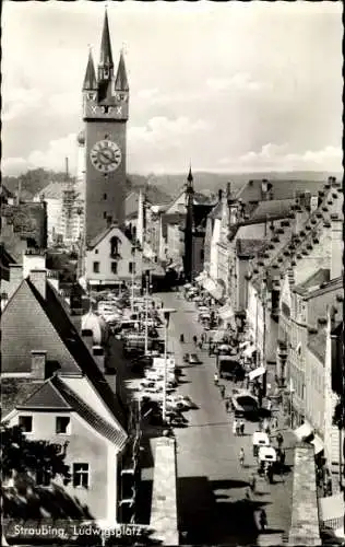 Ak Straubing an der Donau Niederbayern, Ludwigsplatz