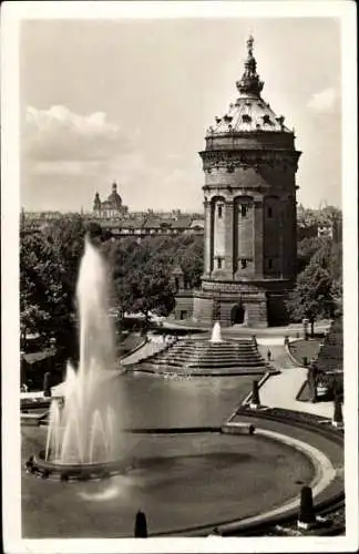 Ak Mannheim in Baden, Der Wasserturm auf dem Friedrichsplatz