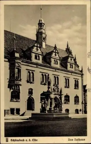 Ak Schönebeck an der Elbe, Das Rathaus