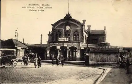 Ak Duisburg im Ruhrgebiet, Bahnhof