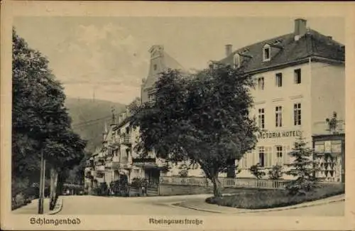 Ak Schlangenbad im Taunus Hessen, Rheingauer Straße, Victoria Hotel