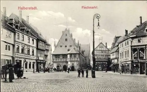 Ak Halberstadt Sachsen Anhalt, Fischmarkt