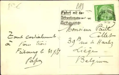 Foto Ak Freiburg im Breisgau, Villa