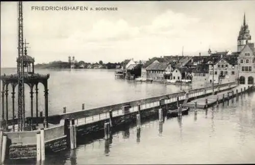 Ak Friedrichshafen am Bodensee, Hafen