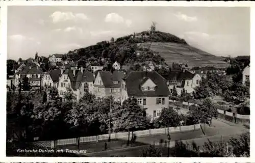 Ak Durlach Karlsruhe in Baden, Teilansicht, Turmberg