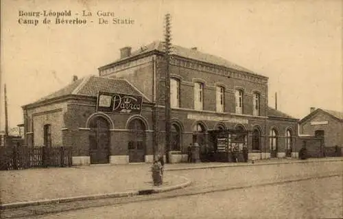 Ak Bourg Leopold Leopoldsburg Flandern Limburg, Bahnhof