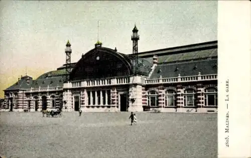 Ak Mechelen Mecheln Malines Flandern Antwerpen, Bahnhof