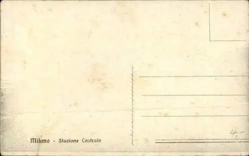 Ak Milano Mailand Lombardia, Stazione Centrale